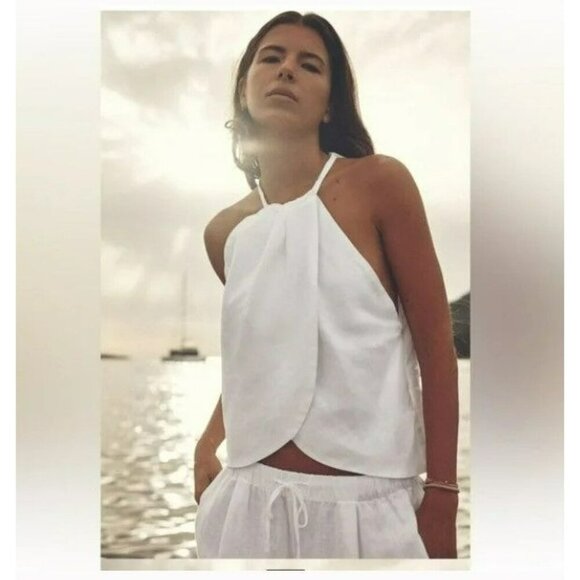 Zara White Halter Tank Top - Picture 2 of 10